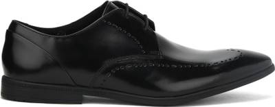 Clarks Bampton Limit Blk HiShine Lea Lace Up