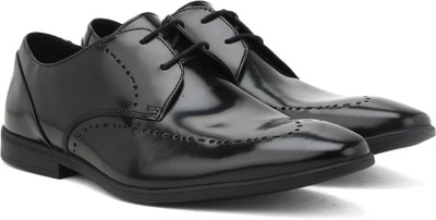 

Clarks Bampton Limit Blk HiShine Lea Lace Up For Men(Black