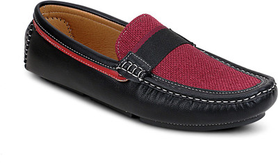 

Get Glamr Color Block SlipOn Loafers For Men(Black