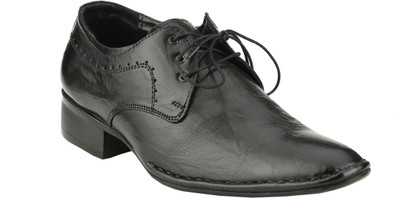 

Zebra Black Men'S Formal Derby Lace Up Shoes For Men(Black)