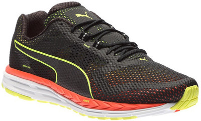 

Puma Speed 500 IGNITE Running Shoes For Men(Black, Puma black-safety yellow-red blast
