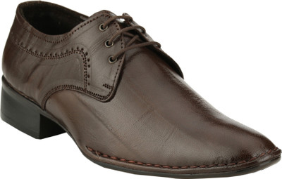 

Zebra Brown Men'S Formal Derby Lace Up Shoes For Men(Brown)