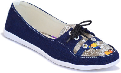 

Myra Printed Canvas Shoes For Women(Blue