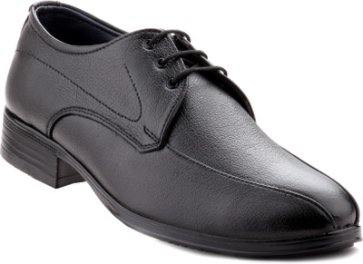 

Zebra Men's 100% Pure Synthetic Leather Black Derby Formal Lace Up For Men(Black