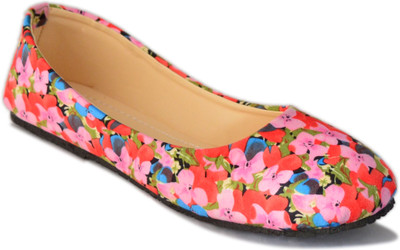 

Myra Floral Print Bellies For Women(Red)