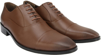 

Brigit Toe Cap Oxford Shoes Brown Lace Up For Men(Brown)
