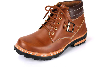 

Levanse High ankle Boots For Men(Tan, Matte tan