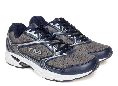 

Fila Running Shoes For Men(Grey), Dk sil/fla nvy/met sil