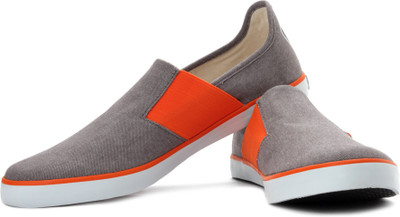

Puma Lazy Slip On Sneakers For Men(Grey, White, Orange, 03;steel gray;vermillion orange