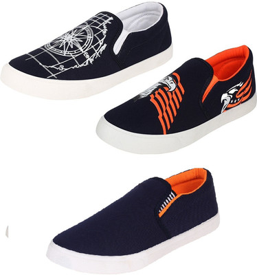 

World Wear Footwear combo-461+472+486 Slip On Sneakers For Men(Multicolor, Blue