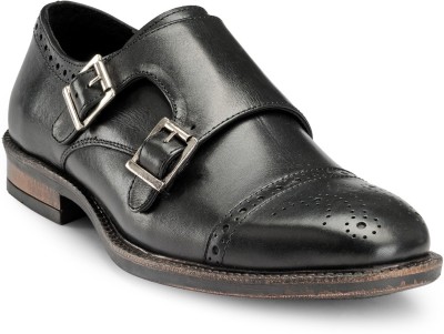 Teakwood Monk strap Monk Strap For Men(Black , 9)