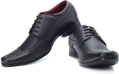 

Provogue Genuine Leather Lace Up Shoes For Men(Black
