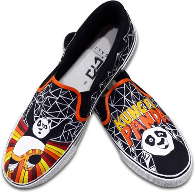 

F-Gali The KungFu Panda Slip-on Shoes Canvas Shoes For Women(Multicolor