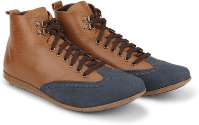 

Knotty Derby Thomas Hiking Brogue Casual Shoes For Men(Blue, Tan