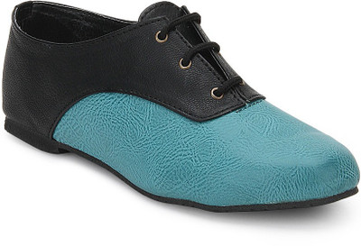 

Chalk Studio Tandem - Turquoise & Black - Oxford Lace Ups Casuals For Women(Blue