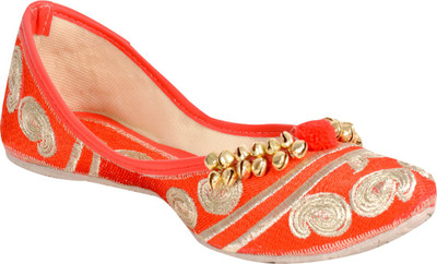 

Panahi Synthetic Casual cum Party wear Belly Shoes Ethnic Footwear Mojari Jutti Jutis For Women(Red