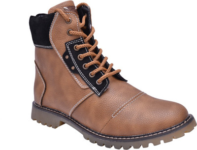 

Bxxy Men's Tan Lace-Up Boots For Men(Tan