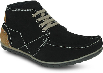 

Gisole Double Tone Lace Up Boots For Men(Black)