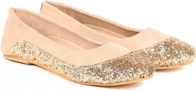

TEN Tan Mesh/Fabric Bellies For Women(Beige)