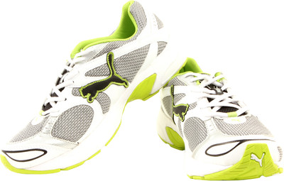 

Puma Axis II Ind Running Shoes For Men(White, Green), White;puma silver;lime punch