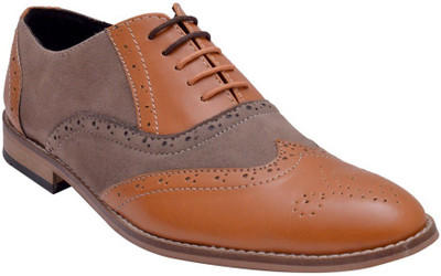 

Bxxy Tan and British Brogue Lace Up For Men(Tan