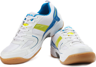 

Nivia Smash Badminton Shoes For Men(White, White;aster blue