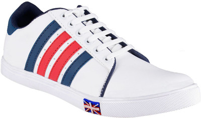 

Go India Store Canvas Shoes For Men(White, Red