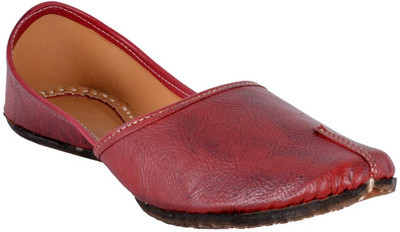

DFR Textured Ethnic Punjabi Jutti -Cherry Jutis For Men(Maroon