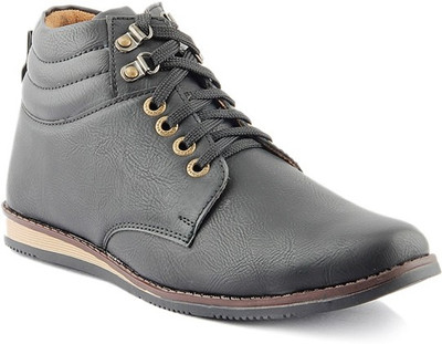 

DK Derby Kohinoor Black Boots For Men(Black