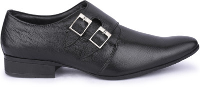 

Buckle Up MENS LEATHER SHOES BUMOON9_BLACK-Size- Slip On For Men(Black