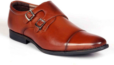 

Levanse Monk Strap For Men(Tan, Matte tan