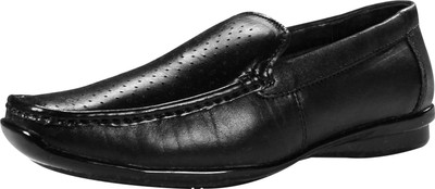

Feather Leather Genuine Leather Black Formal Shoes 046 Loafers For Men(Black