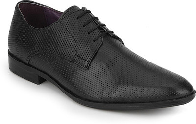 

Arden Prime Perforated Derby Lace Up Shoes For Men(Black