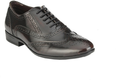 

Delize Genuine Lether Oxford Shoes Lace Up Shoes For Men(Burgundy, Cherry