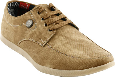 

Kraasa Striped Pattern Casual Shoes For Men(Tan