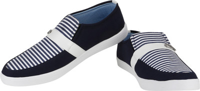 

Stylon Denim Mania Canvas Shoes For Men(Blue, White, Navy blue