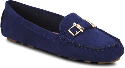 

Get Glamr Suede Loafers For Women(Blue