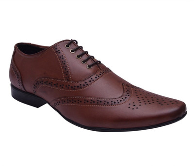 

Bxxy Brown British Brogue Lace Up Shoes For Men(Brown