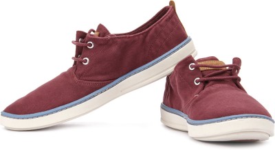 

Timberland EK Handcrafted Fabric Oxford Sneakers For Men(Multicolor, Maroon, 648