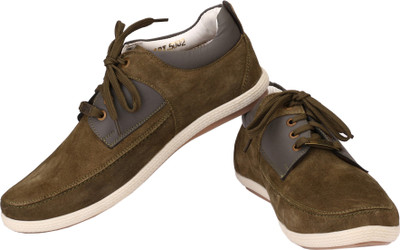 

Rocozo RZ Leather Casuals Causal Shoes For Men(Green, Navy