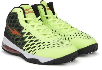 

Erke Basketball Shoes For Men(Green, Bright apple green/black