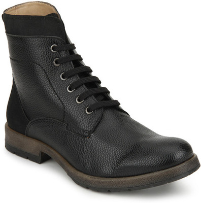 

Knotty Derby Black Crouch Boots For Men(Black