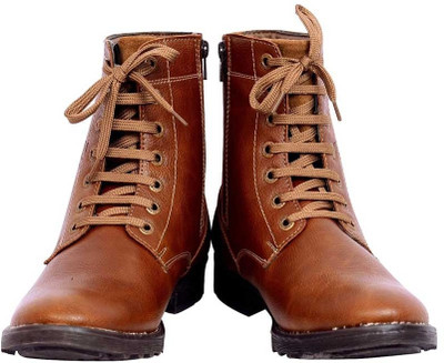 

Sam Stefy Long Brown Boots For Men(Brown, Tan)