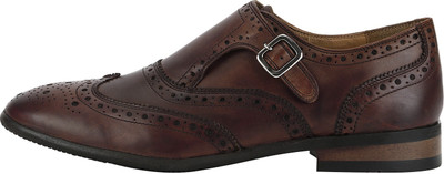 

Tomahawk Wingtip Toe Monk Strap For Men(Brown, Brilliant brown