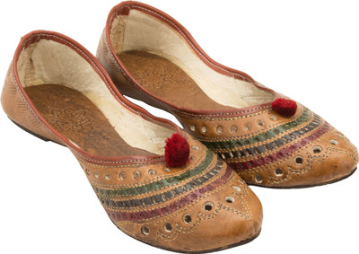 

Footrendz Cut work Jutis For Women(Brown), Brown::maroon::green::blue