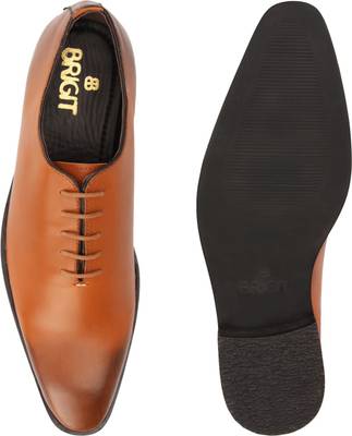 Brigit Corporate Shoe Tan Brown Lace Up