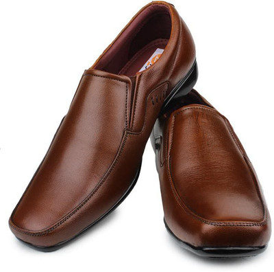 

Digni Men Leather Formal Shoes (TAN) Slip On For Men(Tan