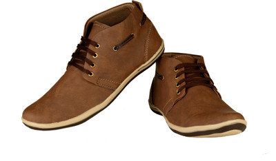 

Zebra Men's Faux Leather Casual Shoes For Men(Brown