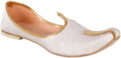 

DFR White Aambi Design Jutti Slip On For Men(White, 54;white