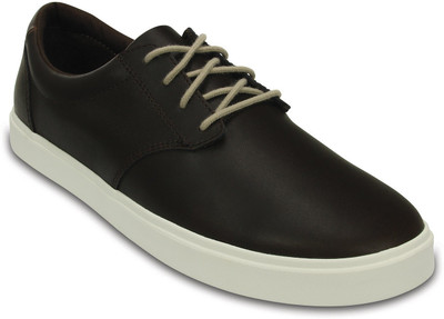 

Crocs CitiLane Leather Lace-up Sneakers For Men(Brown